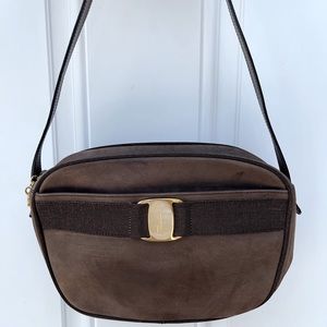 Salvatore Ferragamo Nubuck Crossbody Bag